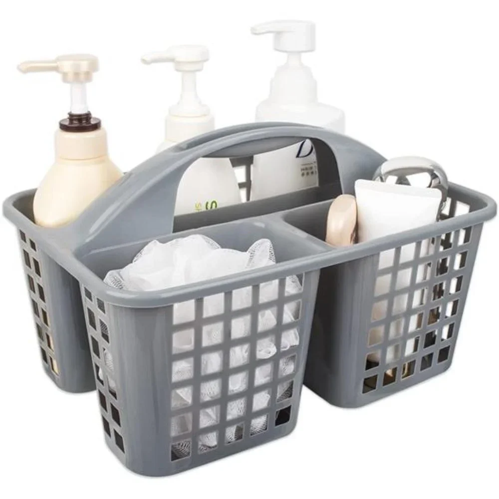 Portable Shower Caddy Basket with Compartments Cleaning Supplies Organizer